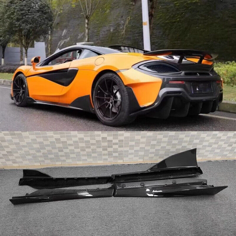 Para McLaren 570S 540C 570GT FIBRA DE CARBONO Falda Lateral PARAGOLPES DIVISOR DE LABIOS DIFUSOR Foto 2 de 4