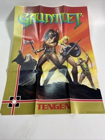Nintendo NES Gauntlet Game  Complete With Box, Instruction Booklet And Poster
