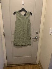 Tahari Women’s 100% Linen Wide Strap Dress Size M