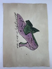 Andy Warhol COA Art Painting Original Drawing Vintage Paper Signed