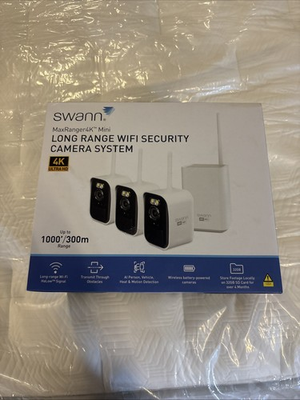 #ad Swann MaxRanger Mini 4K Wireless Security System 3 Pack $180.00