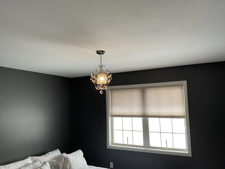 Mini lámpara de araña, lámparas de techo modernas de cristal cromado 1... Foto 2 de 4