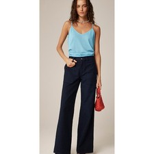 J Crew Camp Pocket Wide Leg Pants 34 34P P34 NWT CI937 J.Crew Stretch 90s Y2K