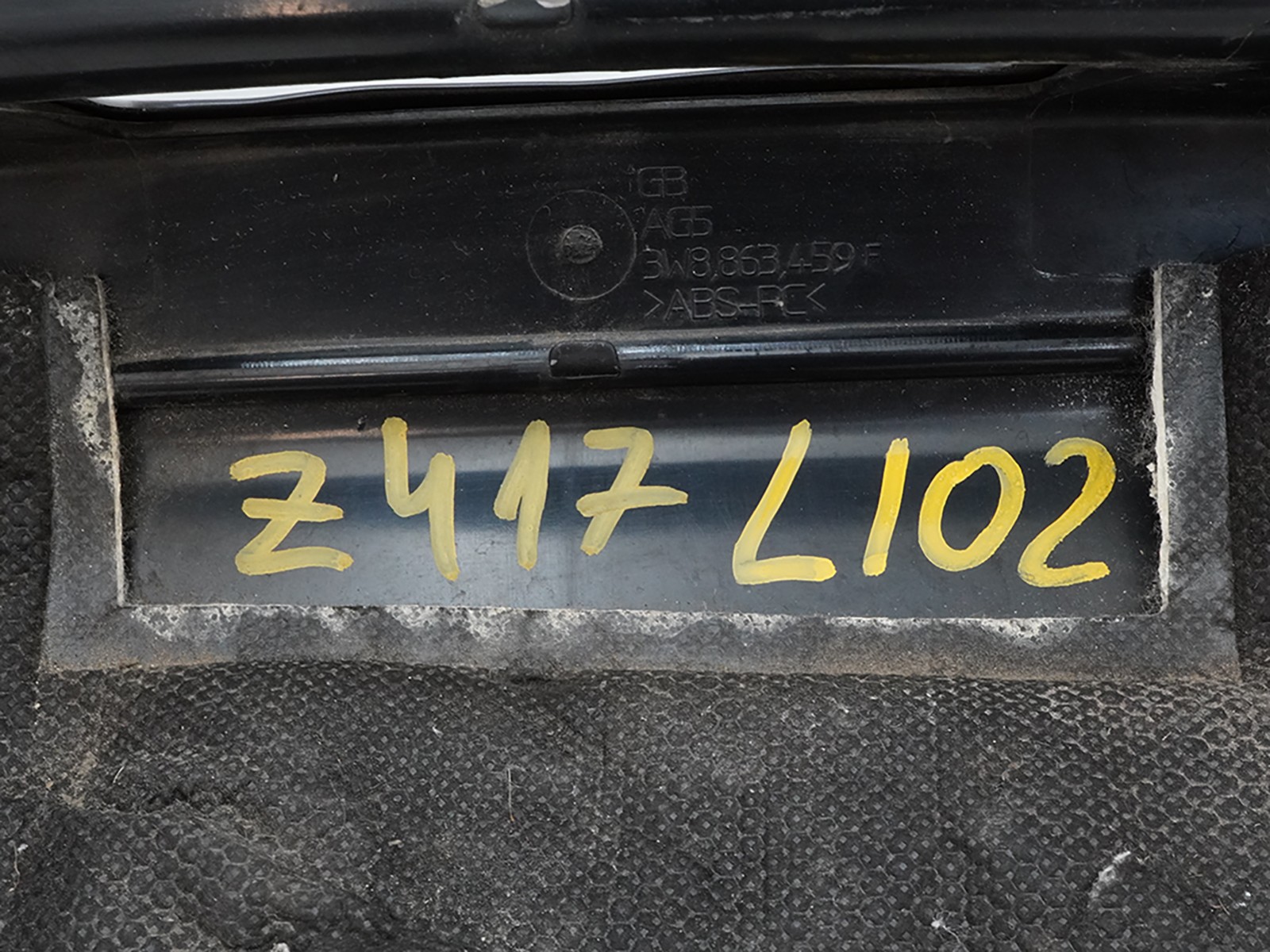 03-10 Bentley Continental GT GTC Trunk Lock Cover Sill Scuff Trim 3W8863459F OEM