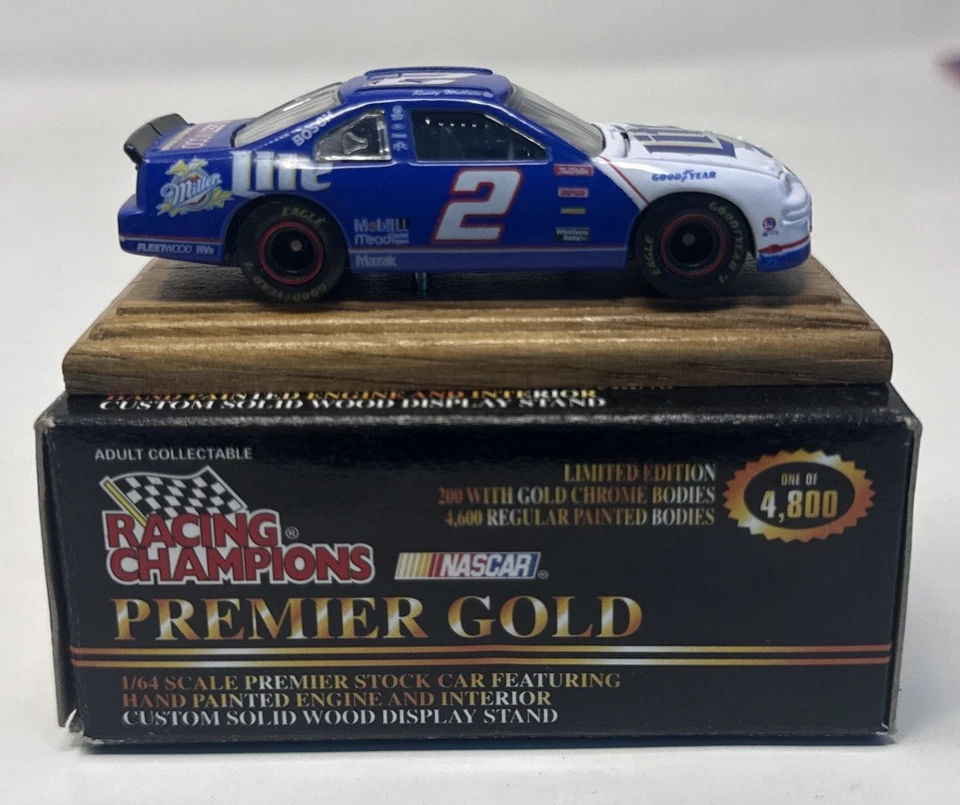 Rusty Wallace #2 Miller LIte 1997 Racing Champions Premier Gold 1 of 4800 1:64 - Image 4 of 4