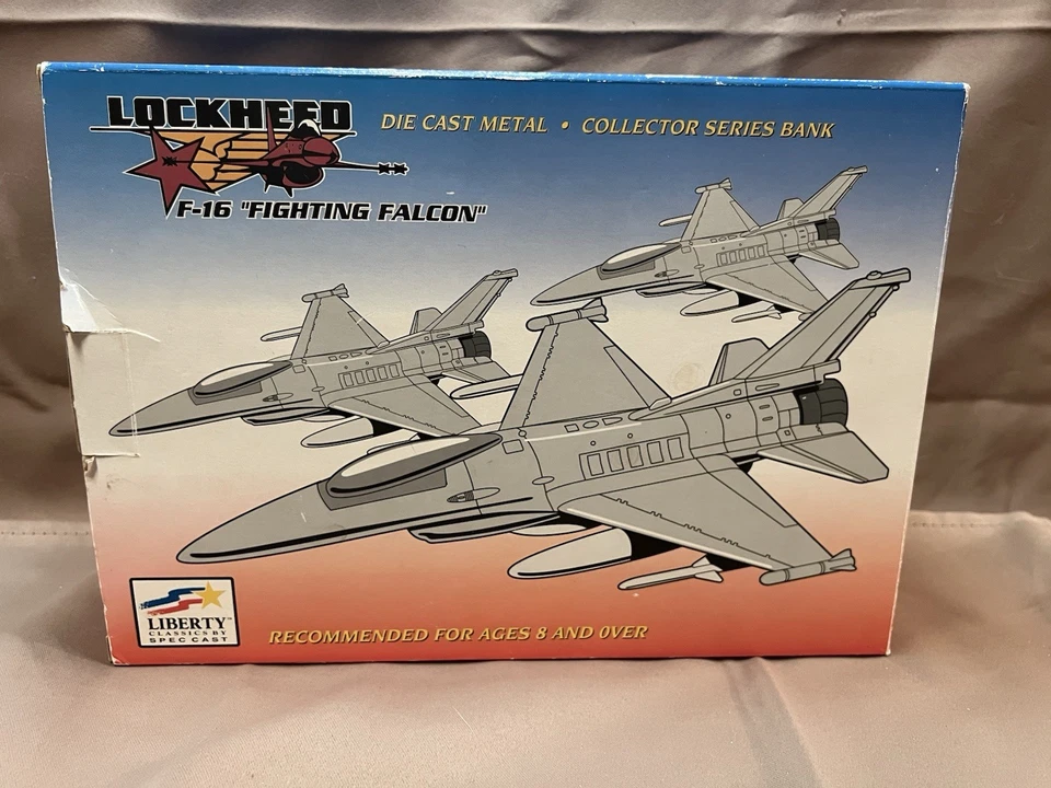 NIB 1994 Liberty Classics Pepsi Diecast Bank Lockheed F-16 Fighting Falcon - Image 3 of 4