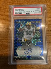 2023 Panini Mosaic - Showtime Signatures Jordan Love #SS-JL Blue Prizm 89/99
