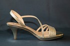 I. MILLER Womens Gold Nalda Platino Rhinestone Heel Shoes Sz 8.5M - NEW IN BOX — photo 5