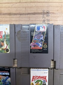 NES Game Lot Top Gun Astyanax Base Wars Tennis Pro Am Untested
