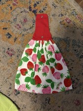 Handmade Hanging Kitchen Dish Towel Strawberry Pattern Great For Bar Or Kitchen