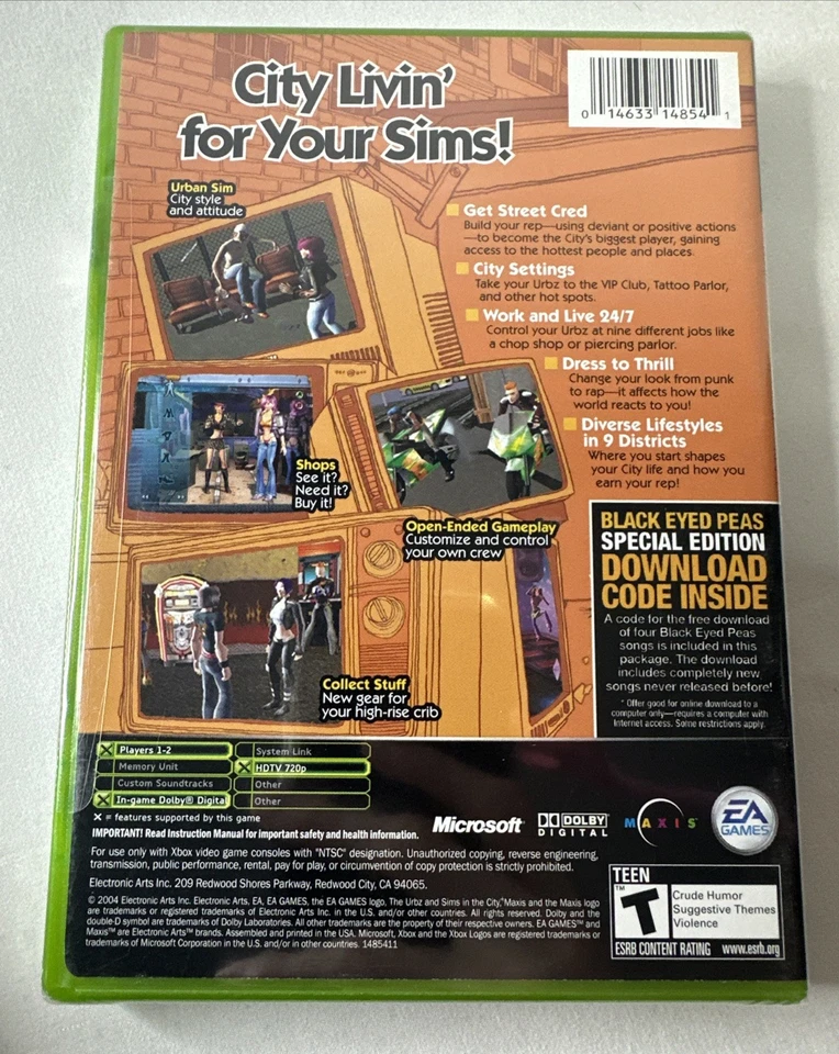 The Urbz Sims In The City (Original Xbox 2004) Brand New Factory Sealed - Image 2 of 4