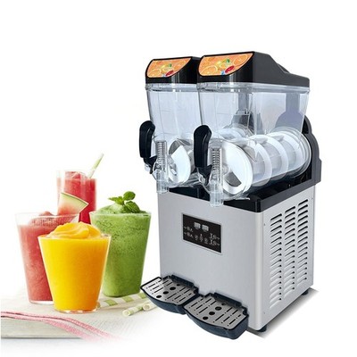 Kolice Commercial ice Slush Machine,Margarita Frozen Drink Machine 2X15L Tanks