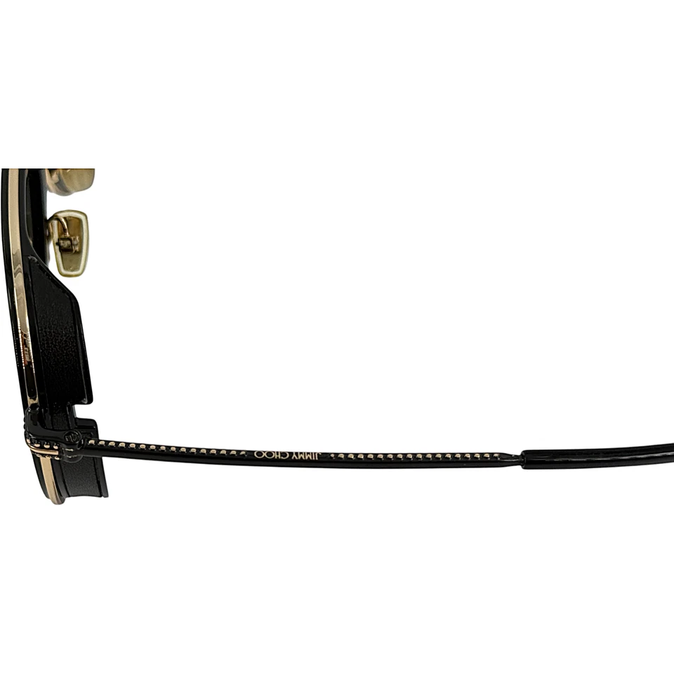 Jimmy Choo Carl S Mens Metal Aviator Sunglass 0807 Black 56-18 Italy Gold Mirror - Image 4 of 4