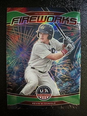 2026 Panini Stars & Stripes #5 Kevin McGonigle Fireworks Green Prizm