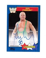 VERY RARE 2017 Topps LEGEND BLUE SP FIT FINLAY AUTO /50 WWE WRESTLING LEGEND SEE