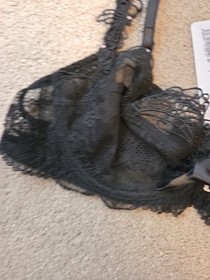 Brand New  Black Lace Lise Charmel Underwired Bra Crystal  Size Uk 34B  New 