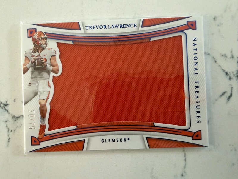 2023 National Treasures Collegiate Trevor Lawrence Jumbo /75 Clemson Relic Patch