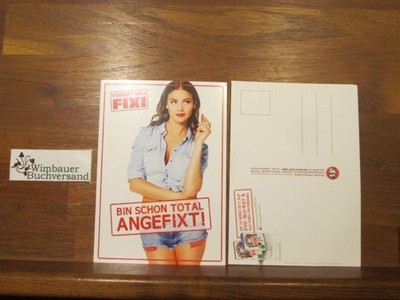 Postkarte. Verrückt nach Fixi / Ich bin schon total angefixt