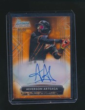 AEVERSON ARTEAGA 2022 BOWMAN STERLING ORANGE REFRACTOR AUATO 06/75 #PA-AA