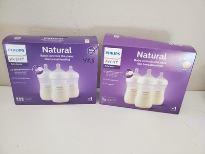 New Lot of 2 x 3 pk Philips Avent Natural Baby Bottle, 9 oz ea