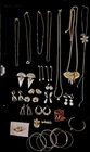 Vintage Goldtone Mixed Jewelry Lot of 32 Pieces. Signed Jesara, Trifari, 14kt...