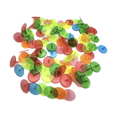 100 Stück Golfballmarker, transparent, Neuheit, Premium-Zubehör,