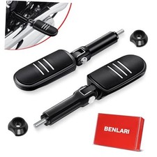 Passenger Foot Pegs with Support Mounting Kit Stainless Steel Black
