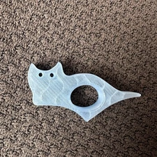 Book Page Holder. 3d Printed Translucent Cat Thumb Page Holder