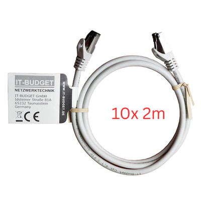 CAT8.1 Patchkabel 2m RJ45 Stecker LAN Ethernet Netzwerkkabel 40Gbit/s