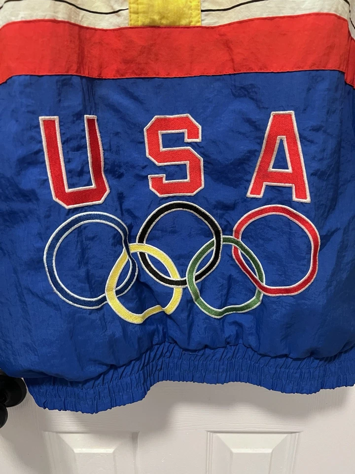 Vintage Men’s 1990’s Apex One USA Olympics Windbreaker Added Patches XL-READ!! - Image 4 of 4