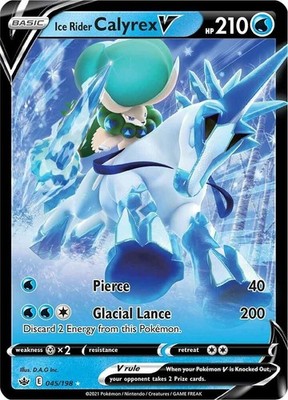 Pokemon Chilling Reign Ultra Rare Ice Rider Calyrex V 045/198 - Near Mint (NM)