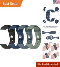 Versatile 4 Pack Silicone Watch Straps - Quick Release  Comfort Fit 20mm/22mm