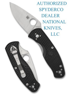 Spyderco Persistence Lightweight Knife C136PBK 2.75'' Plain Edge Blade Black FRN