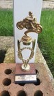 Vintage Motorcycle Racing Trophy 1981 Metal / Wood Walnecks Classic IL EX