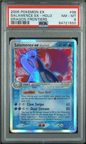 Pokemon Salamence ex δ Dragon Frontiers 98/101 Rare Holo PSA 8 #98