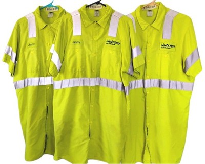 Lot Of 3 XLTall Type R,Class 2,High Vis ,Reflective, S/S,Work Shirt Uniform