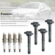 4X Ignition Coils+Spark Plugs UF311 Pour Honda Accord CR-V Element 2.4L 03-2007.