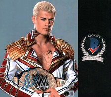 Cody Rhodes Signed WWE The American Nightmare Champion 8x10 Photo BAS COA