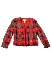 VTG 1994 Niteline Della Roufogali Silk Beaded Evening Jacket Blazer SZ M EUC