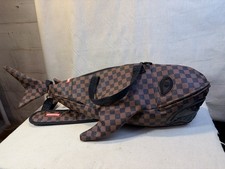 Sprayground Shark Duffel Bag 28 Brown Checker...