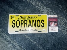 Michael Imperioli & Steve Schirripa Signed Sopranos License Plate JSA Auth
