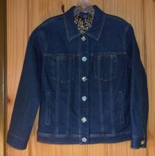 Westbound Vintage Dark Wash Jean Jacket W/ Rhinestone Buttons, Women's Sz. 8