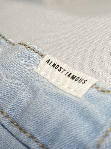 High Rise Flare Distressed Denim Blue Women's Size 5 Almost Famous Super High - Picture 9 of 10