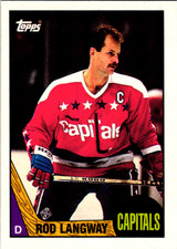1987 Topps Rod Langway #108 Washington Capitals Hockey Card