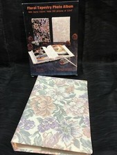 Vintage New Old Stock Floral Tapestry Photo Album New In Box Flowers