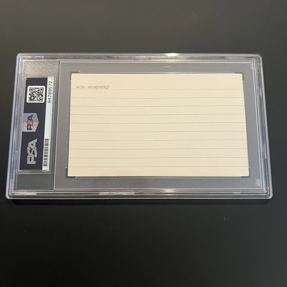 Seth Morehead Signed Index Card 3x5 PSA Slabbed Graded N Mint 7 Phillies Cubs - Image 2 of 2