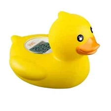 Rubber Ducky Bath Thermometer & Yellow Duck Bath Toy - - BPA Free - NEW