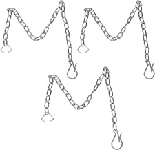 3 Pcs Toilet Flapper Chain,Universal Toilet Flapper Lift Chain Replacement Kit