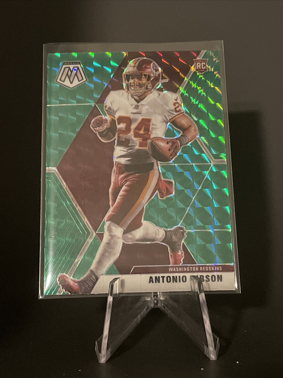 2020 20 Panini Green Mosaic Prizm Antonio Gibson Rookie RC #227, Washington