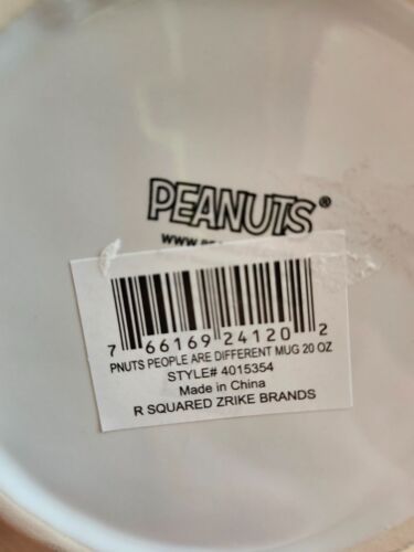 PEANUTS SNOOPY CHARLIE BROWN & GANG "PEOPLE ARE DIFFERENT" COFFEE MUG WOODSTOCK - Picture 8 of 8
